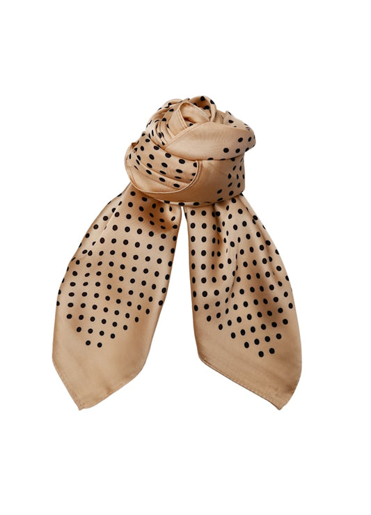 Black Colour Bianca Mini Scarves Frappe Dot
