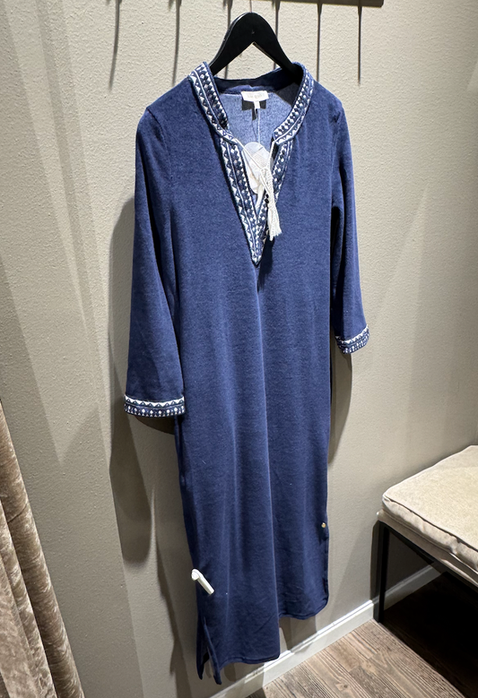 Rah Oslo Kaftan Long Dress Navy