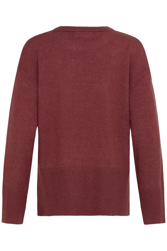 Pulz Steffi ONeck Pullover Spiced Apple Melange