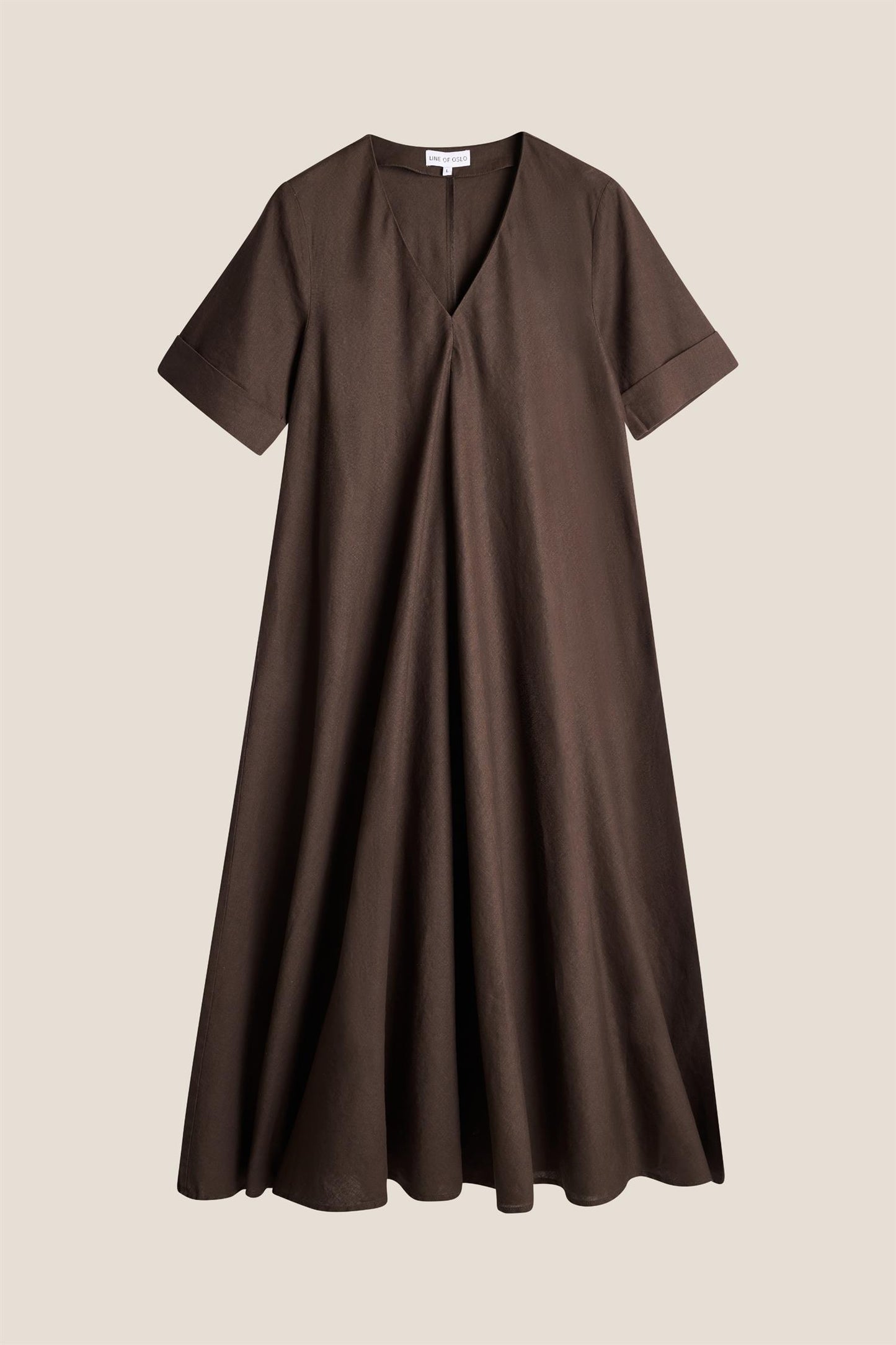 Line of Oslo Eva Linen Dark Brown