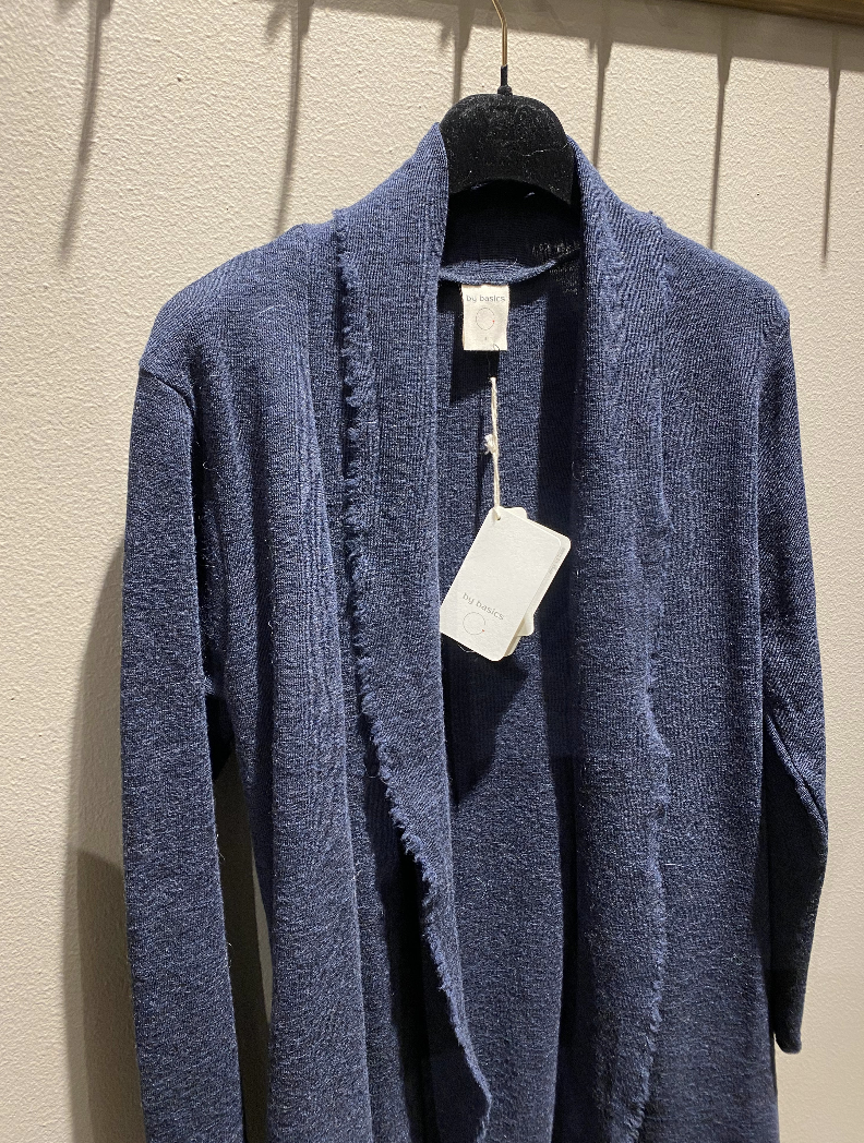 By Basics 8003 Cardigan Long Midnight Blue Melange