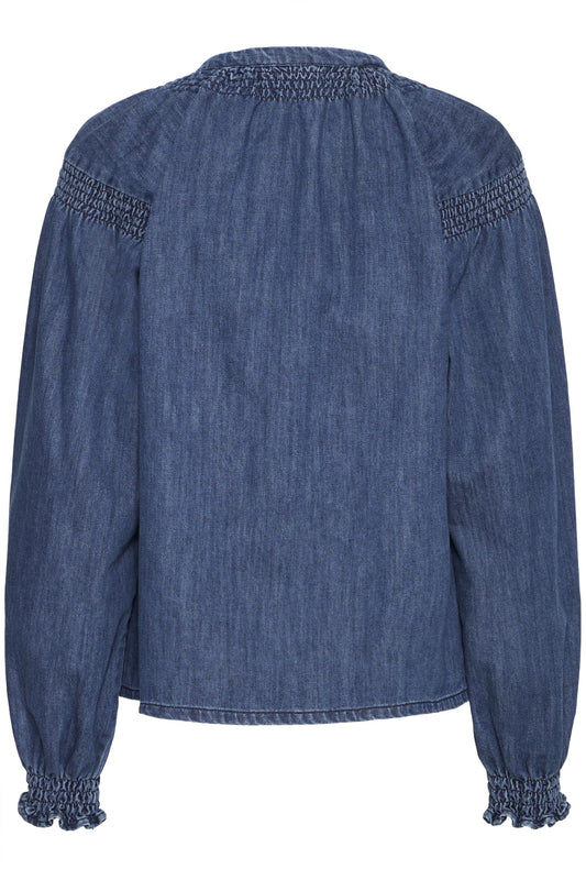 Pulz Malia Blouse Dark Blue Denim