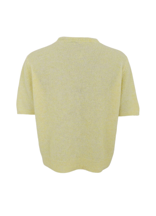 Black Colour Dell SS Cardigan Lt Yellow