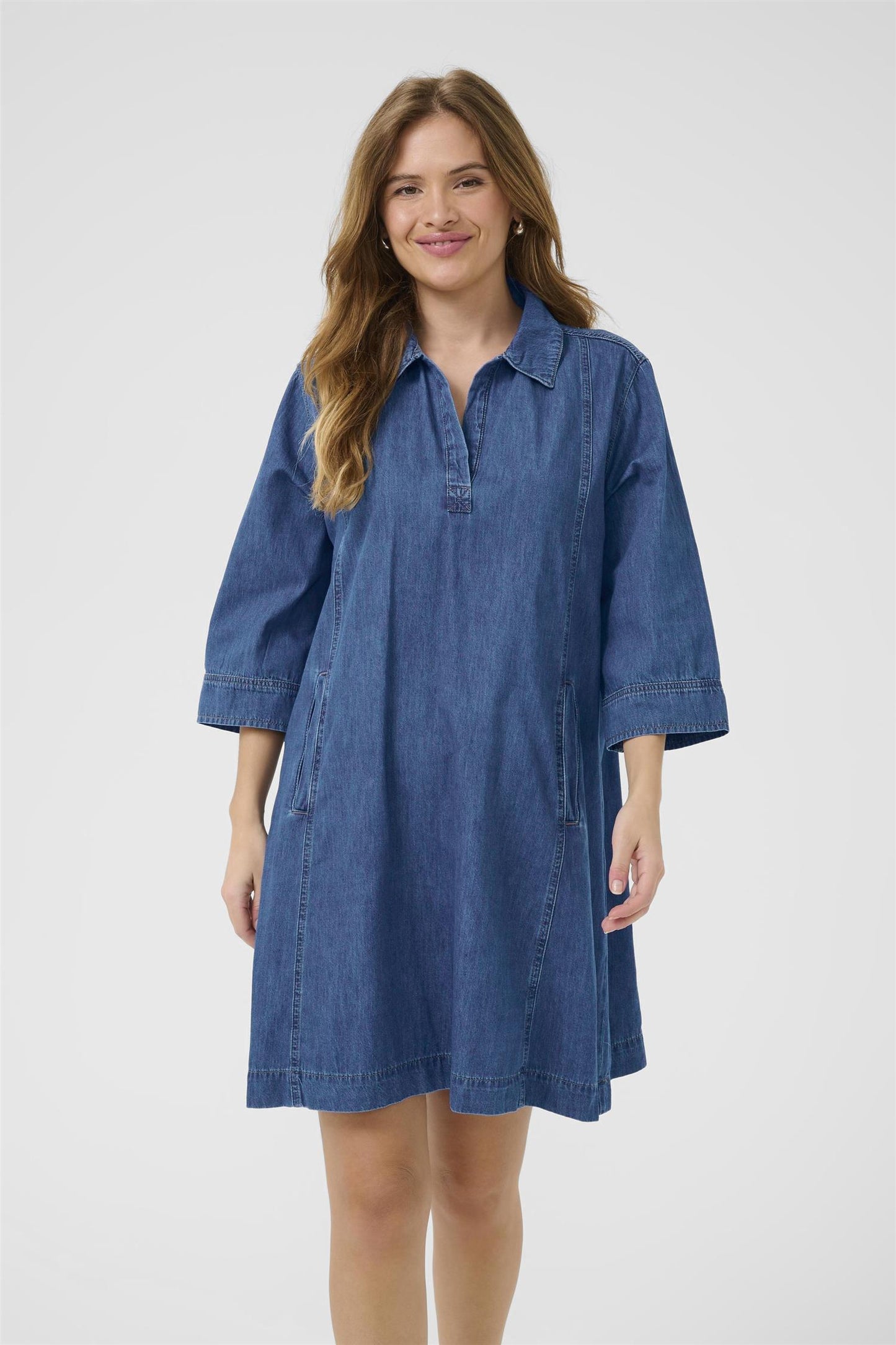 Culture Pin Arpa Dress Dark Blue Wash
