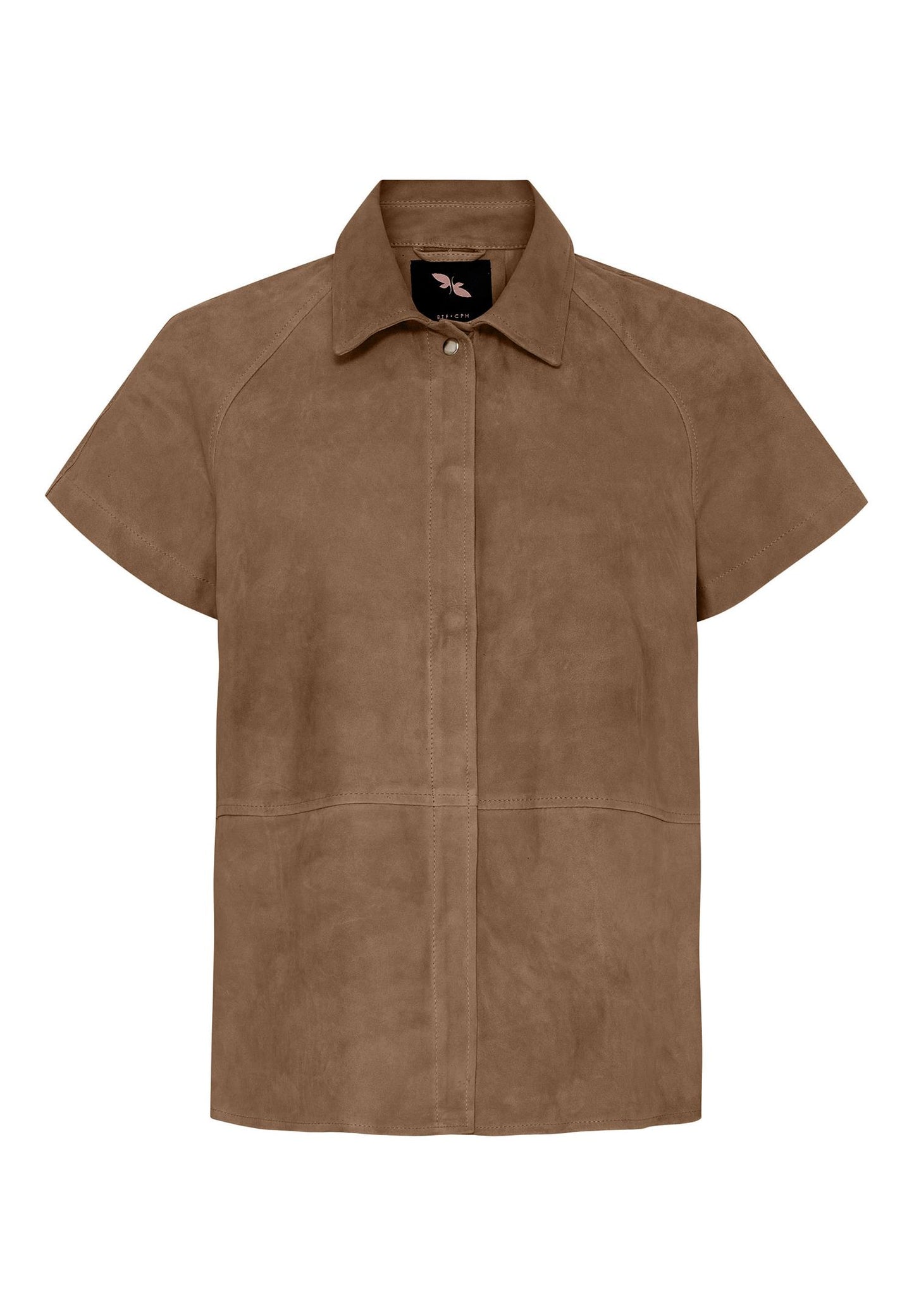 Notyz Suede SS Shirt Nude Brown