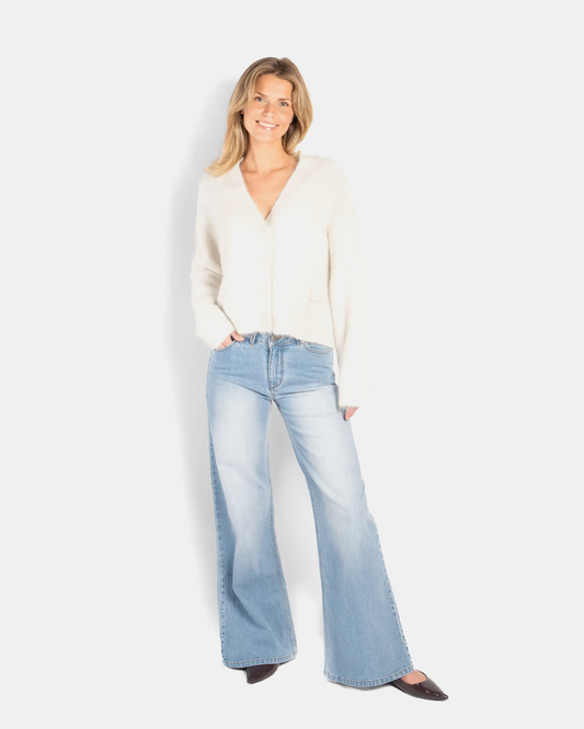 HÉST Pernille Short Cardigan White