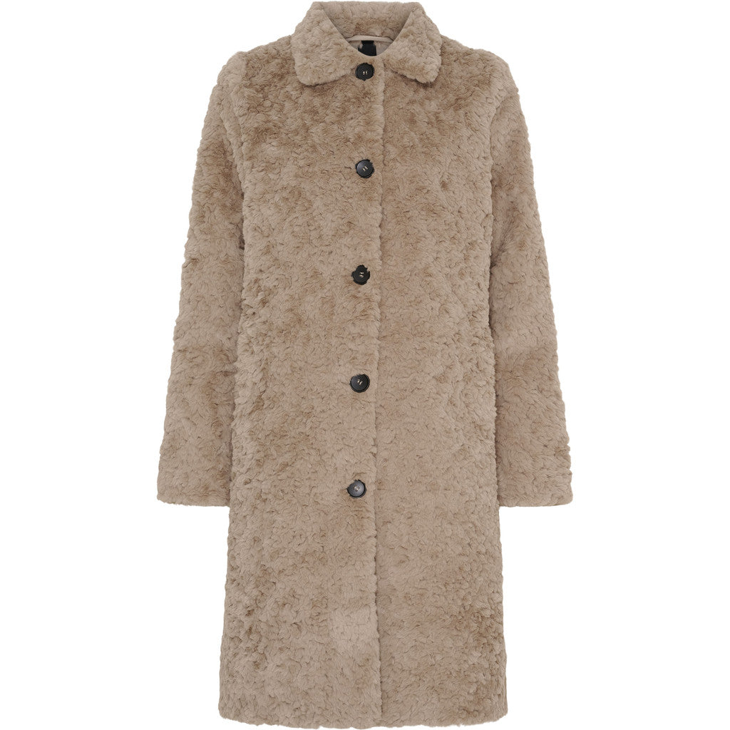 Notyz Fake Fur Jacket Taupe