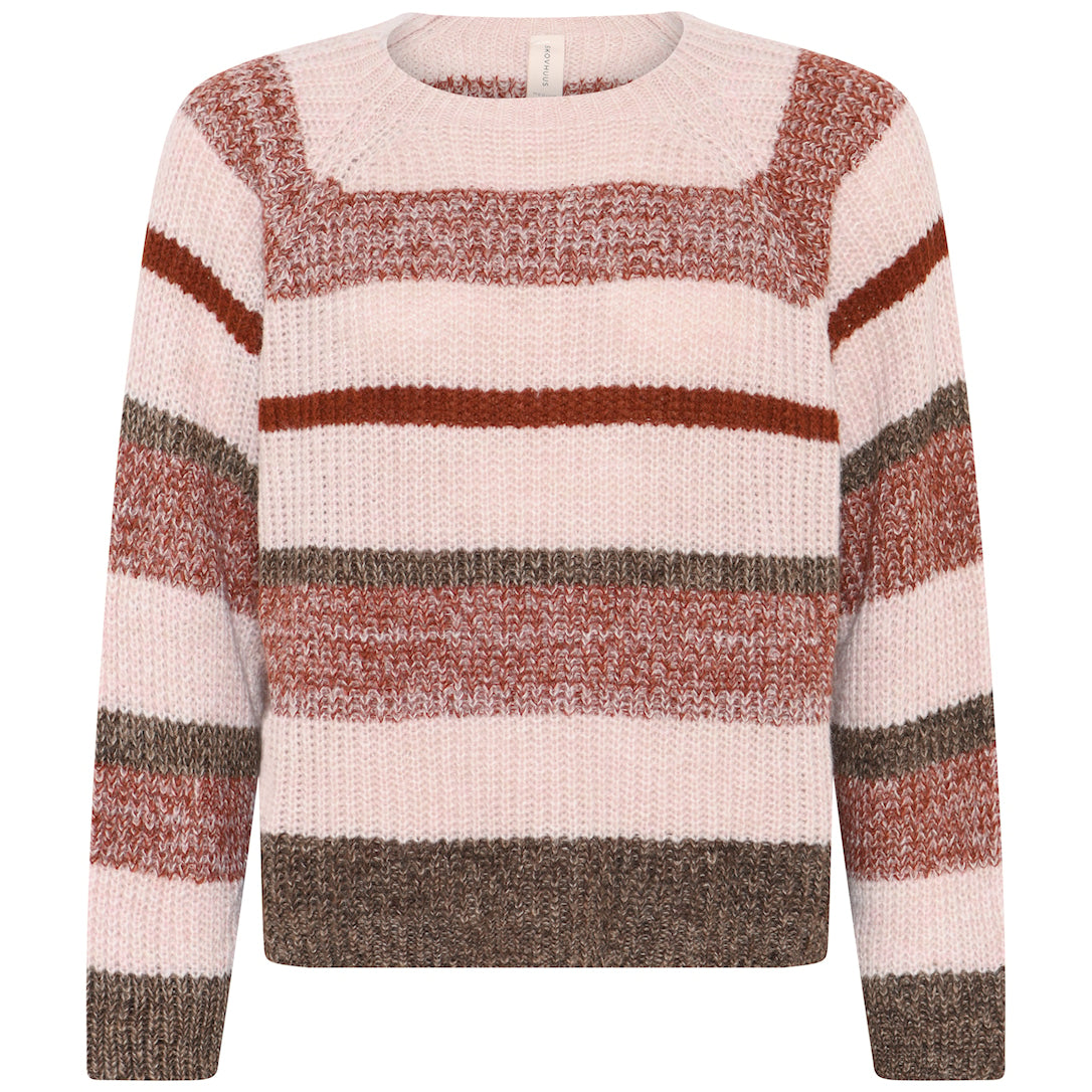 Skovhuus Pullover Striped Oversize Pearl Rose