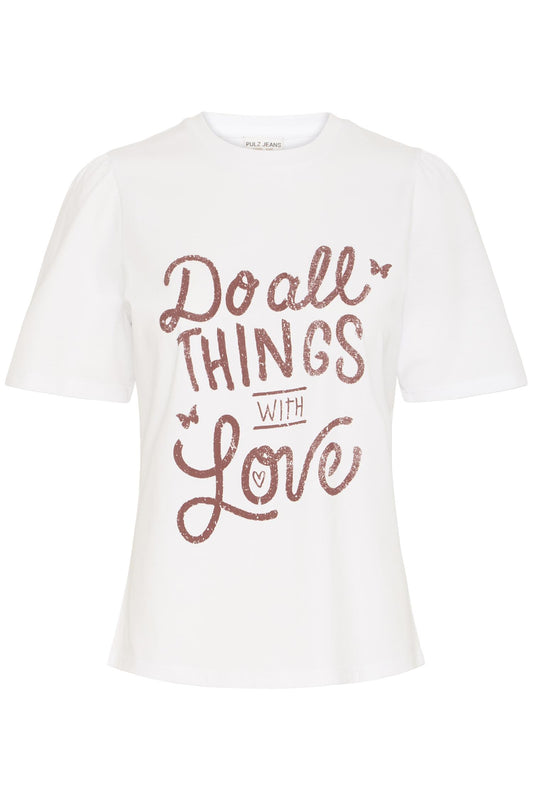 Pulz Faith SS Tshirt Bright White
