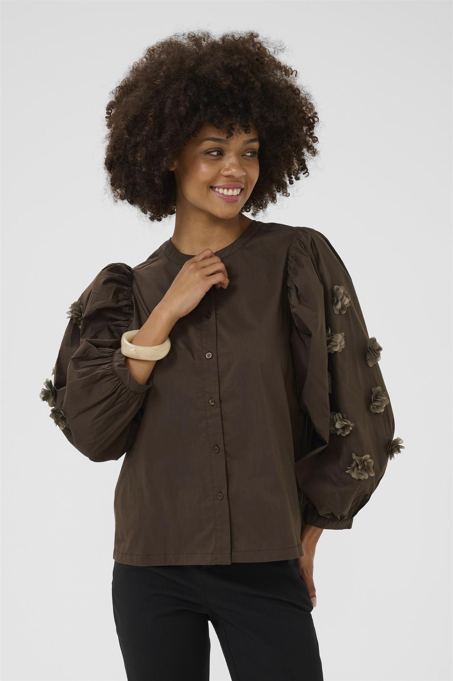 Culture Elna Antoinett Shirt Coffe Bean