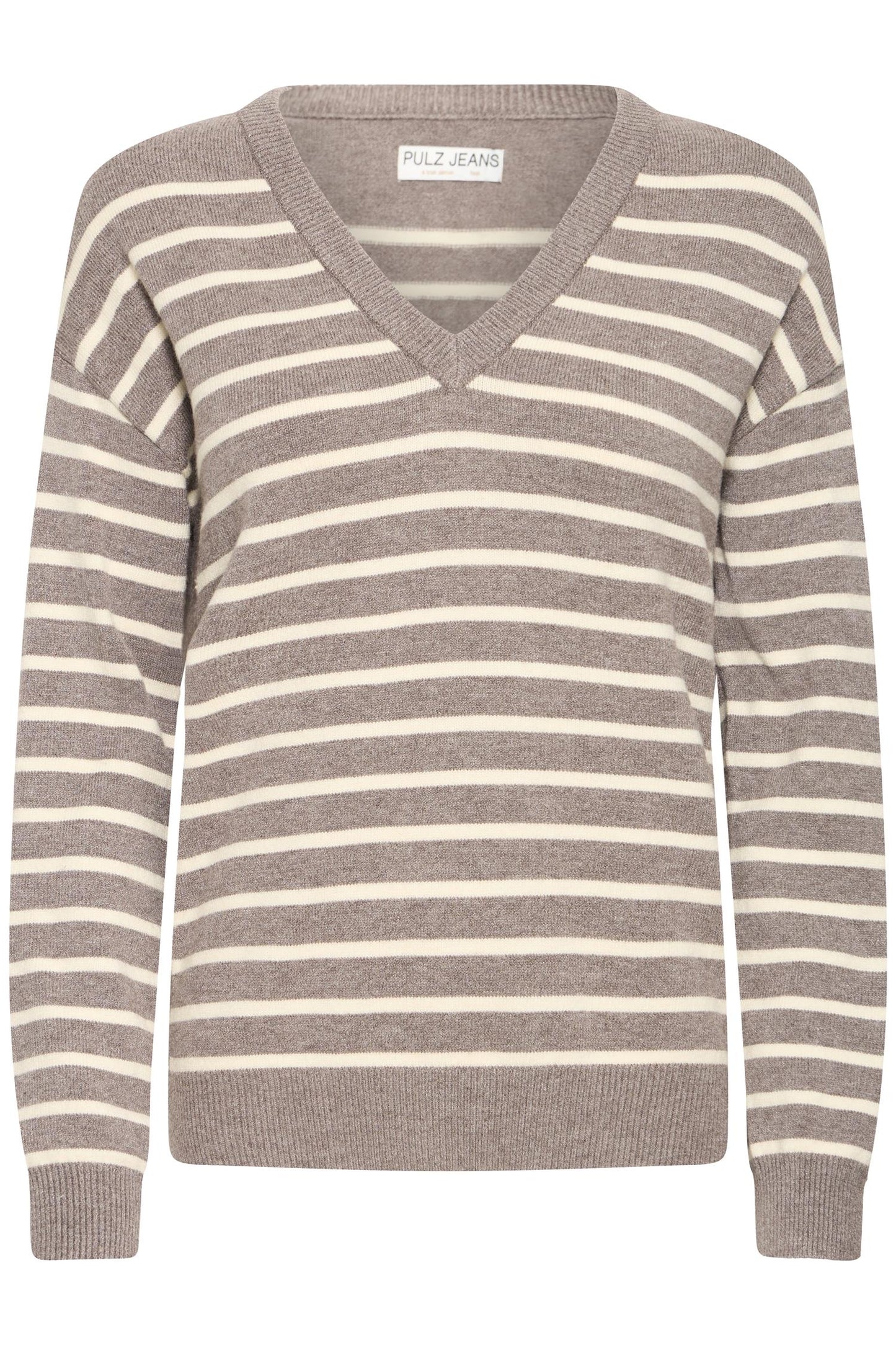 Pulz Steffi Stripe Pullover Chocolate