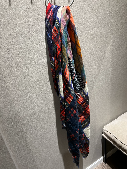 Glen Prince Wool Square Stole Col7