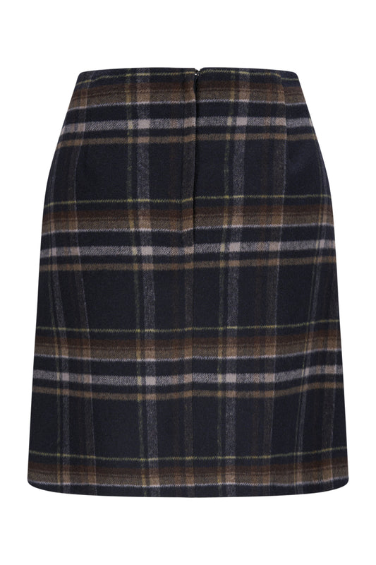 Katrin Uri Adam Check Skirt Dark Navy