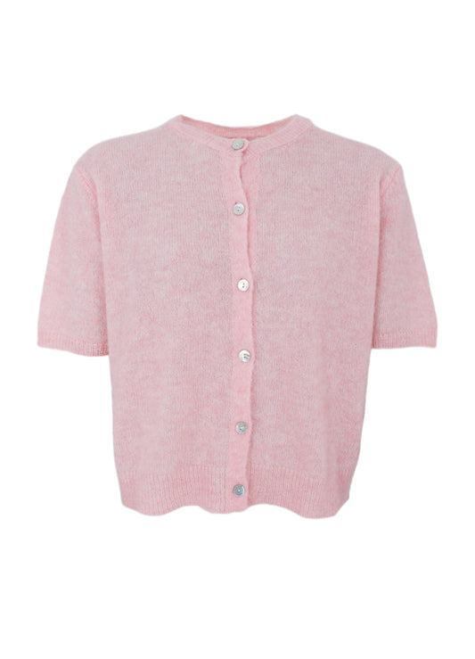 Black Colour Dell SS Cardigan Rose