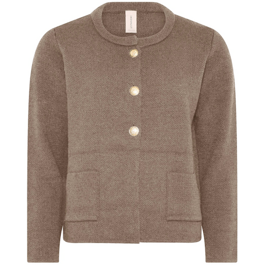 Skovhuus Classic Wool Cardigan Camel Beige