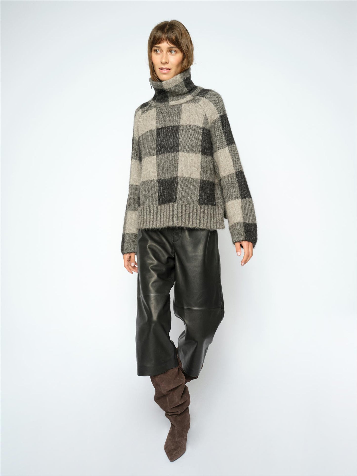 Mos Mosh Maija Check Knit Black