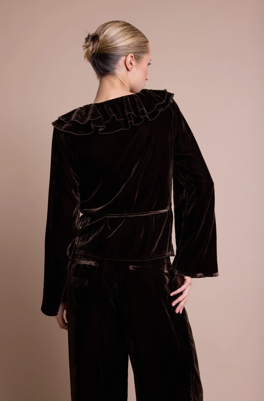Line of Oslo Honey Blouse Velvet Brown