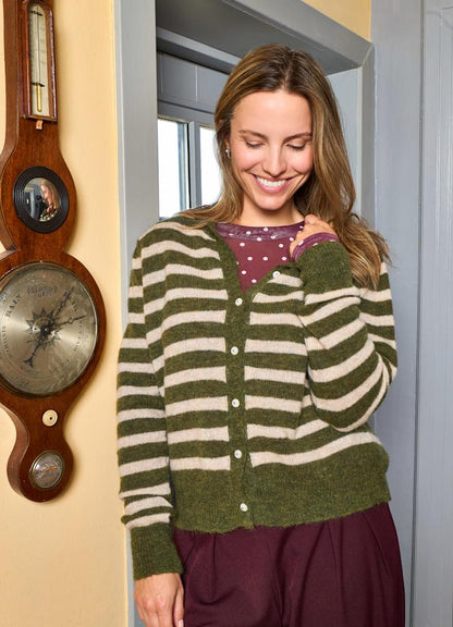 Black Colour Dell Puff Cardigan Army