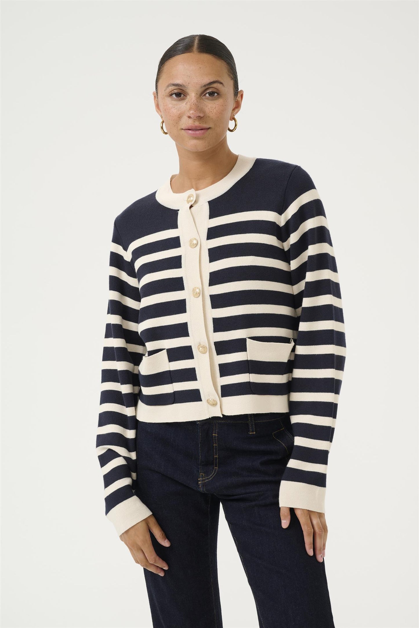 Culture Aio AnneMarie Cardigan Dress Blues/Whitecap