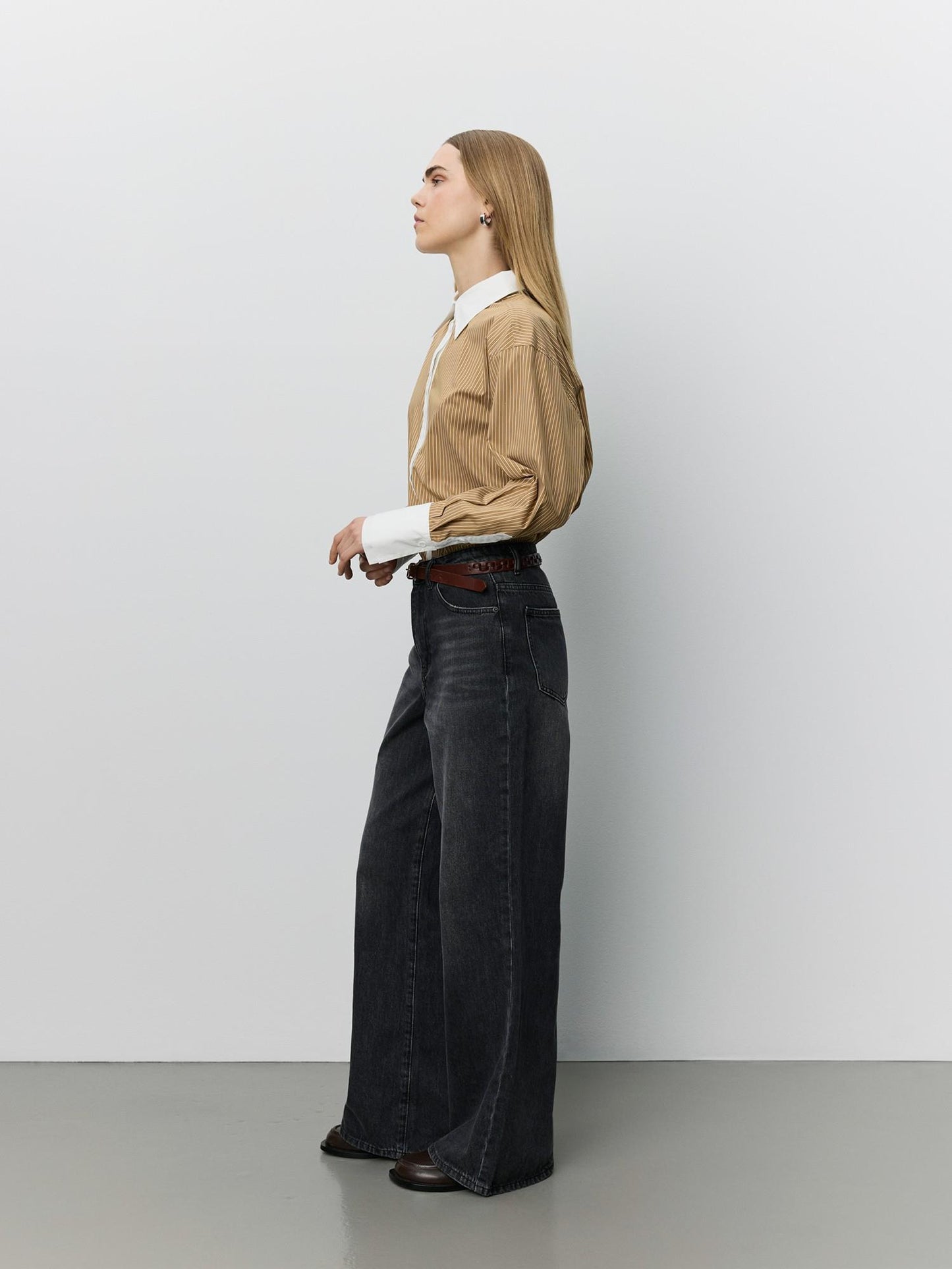 Sofie Schnoor Allison Double-Cuff Shirt Maple Brown