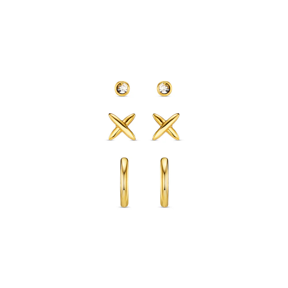 Orelia Polished Cross Earrings