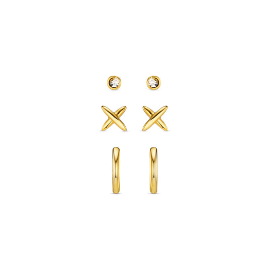 Orelia Polished Cross Earrings