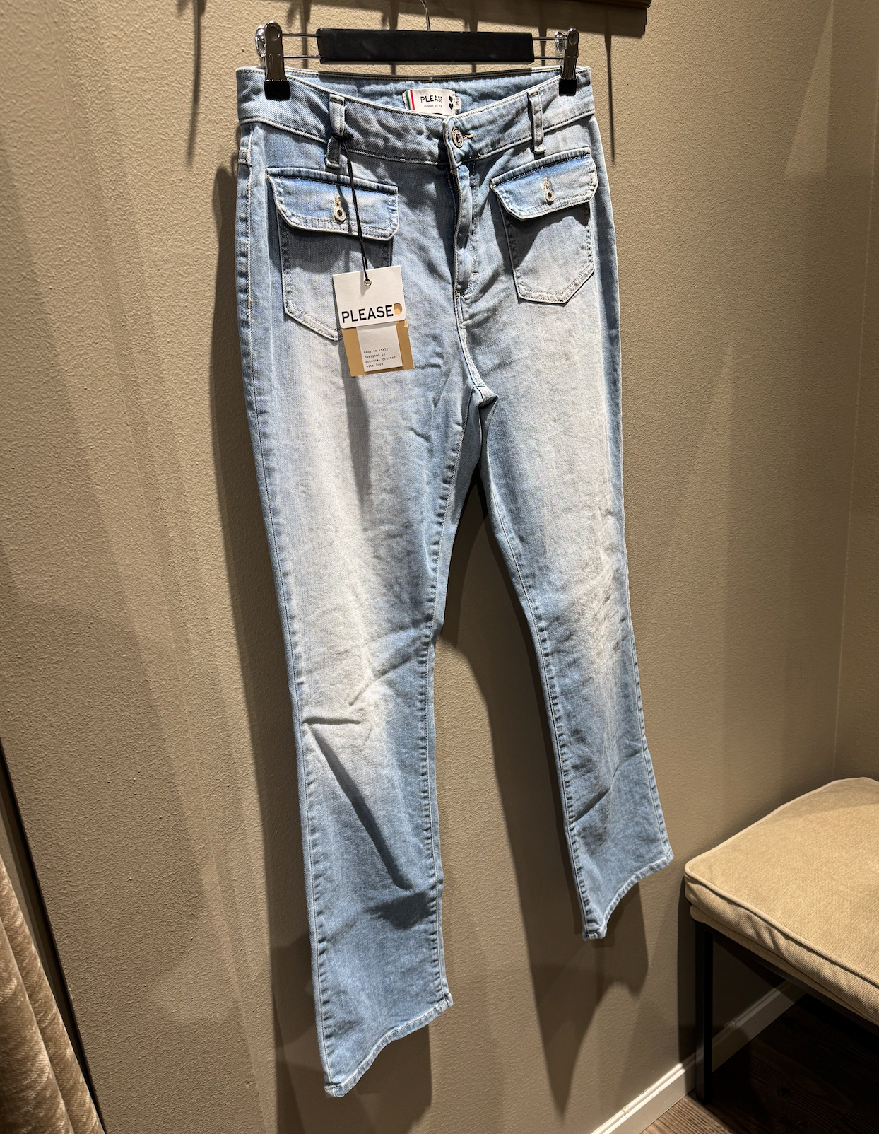 Please Fine Pocket Light Denim