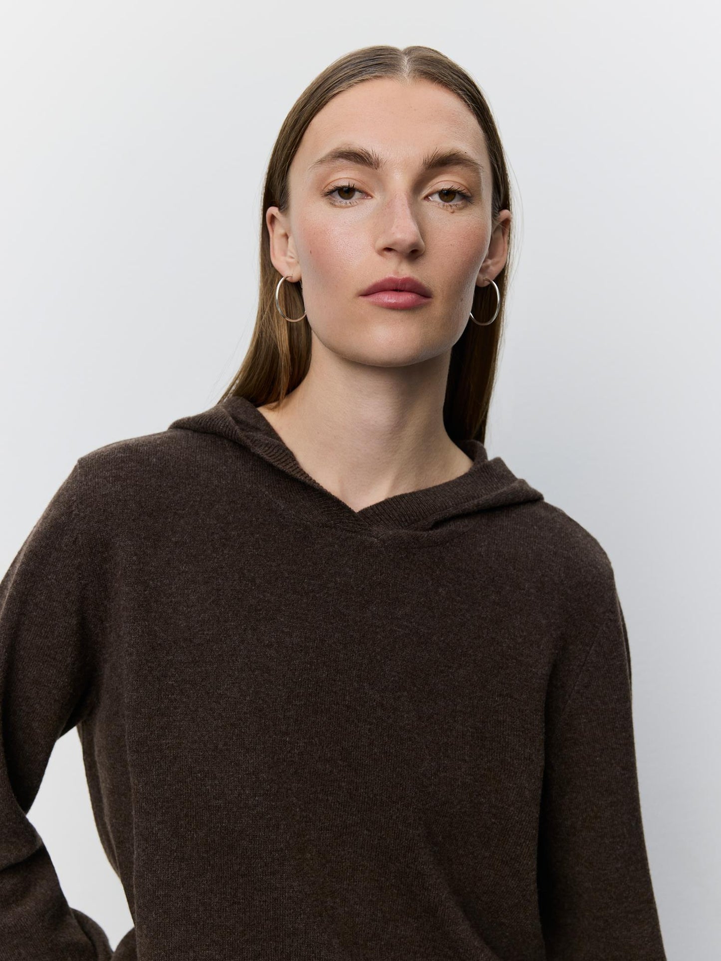 Sofie Schnoor Cassie Knit Hoodie BrownFudge
