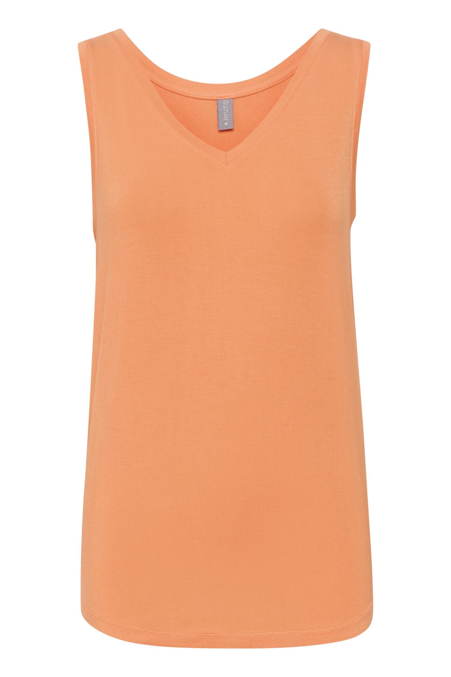 Culture Poppy VO-neck Tank Top Tangerine