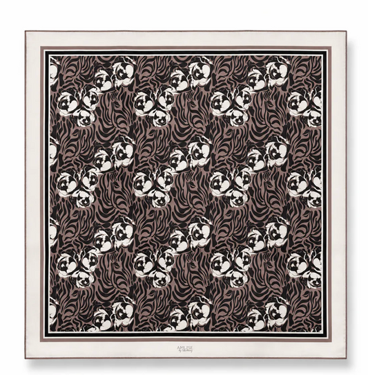Amuse by Veslemøy Eloise Skjerf Nougat Print