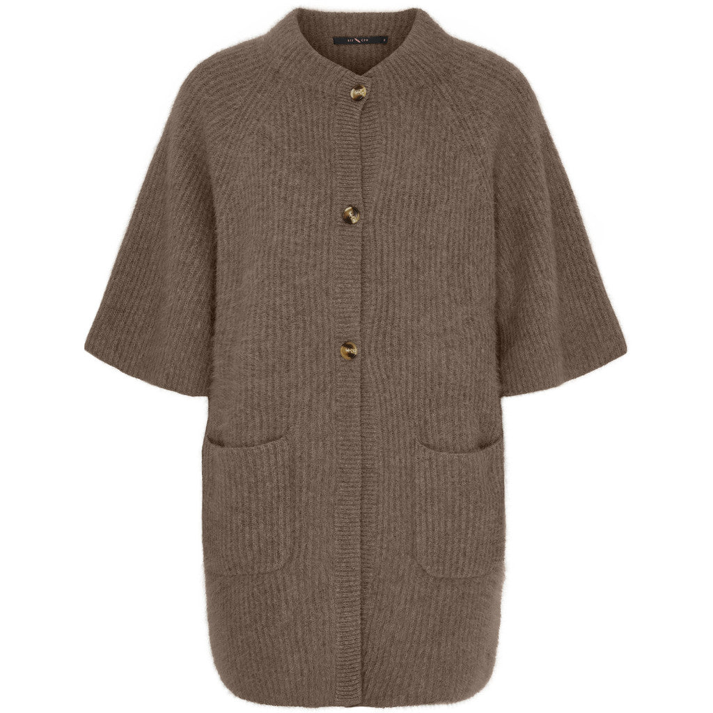Notyz Karoline Raccoon Cardigan Dark Brown