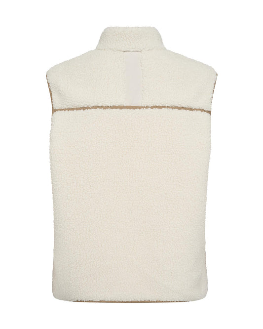 Mos Mosh Rowe Teddy Waistcoat Ecru