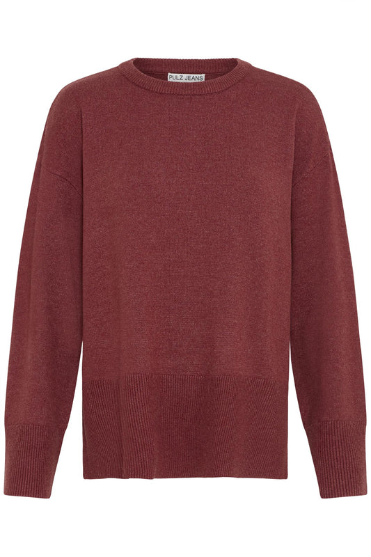 Pulz Steffi ONeck Pullover Spiced Apple Melange