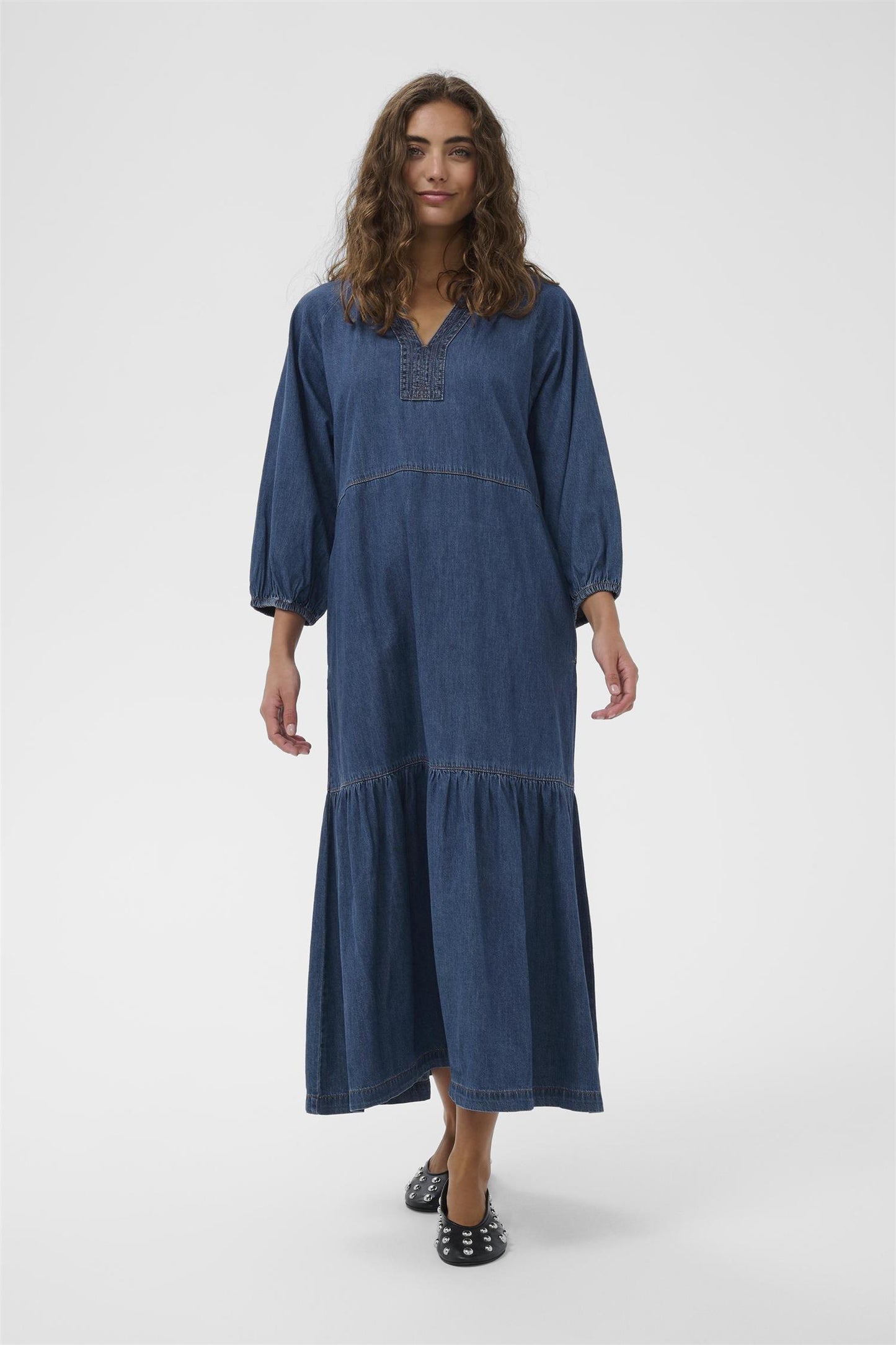 Culture Lava Arpa Long Dress Dark Blue