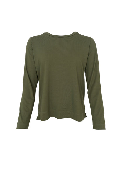 Black Colour May LS Tee Army