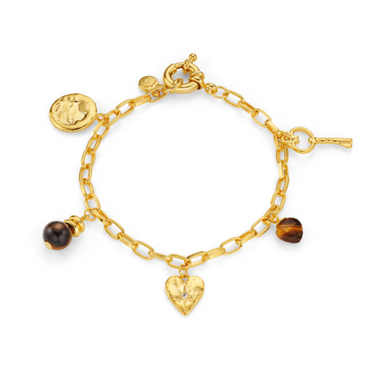 Orelia Mixed Charm Bracelet Gold