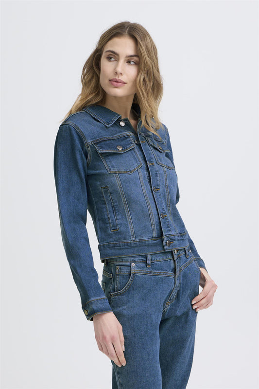 Pulz Jay Denim Jacket Medium Blue Denim
