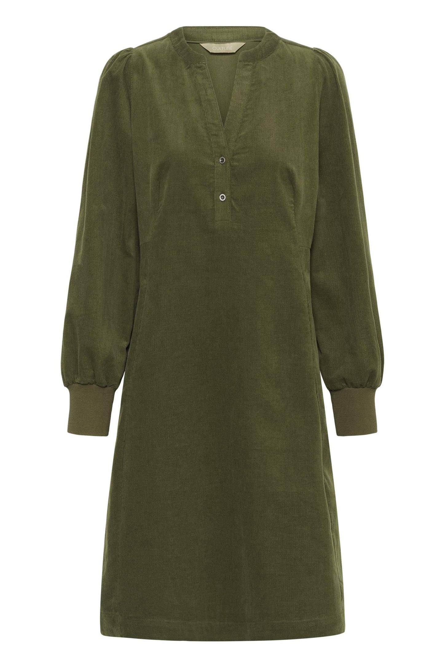 Culture Ula Rhaena LS Dress Burnt Olive