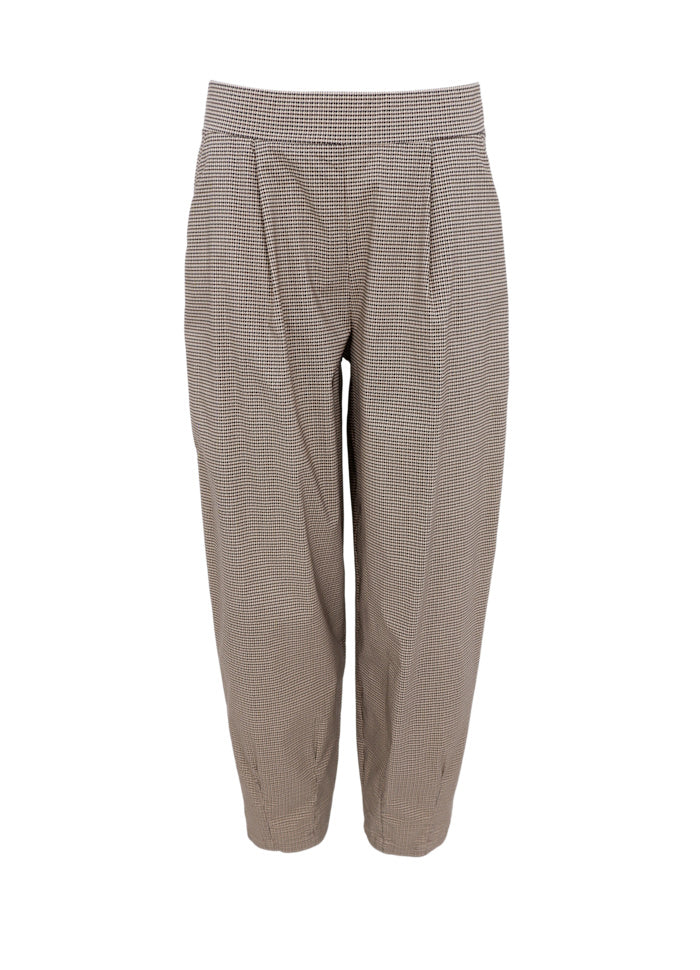 Black Colour Davina Art Barrel Pant Brown