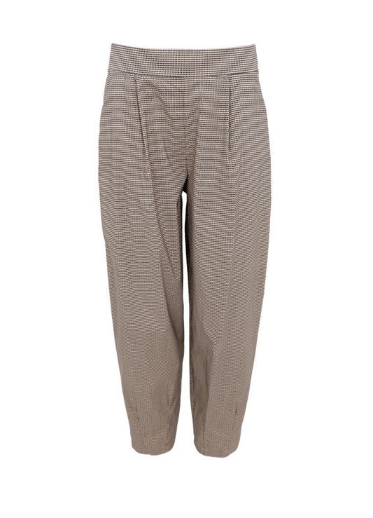 Black Colour Davina Art Barrel Pant Brown