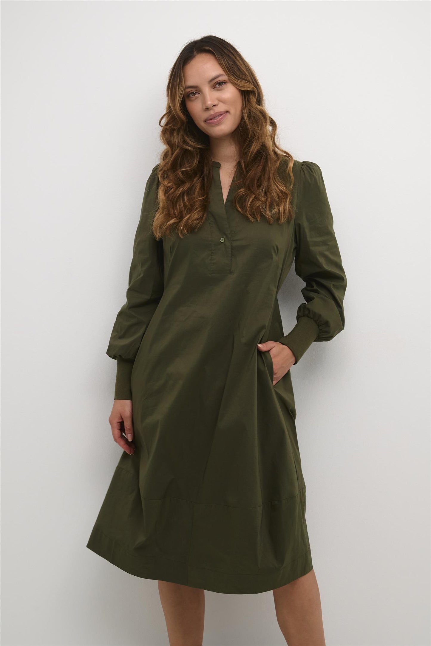 Culture Antoinett Rib Dress Burnt Olive