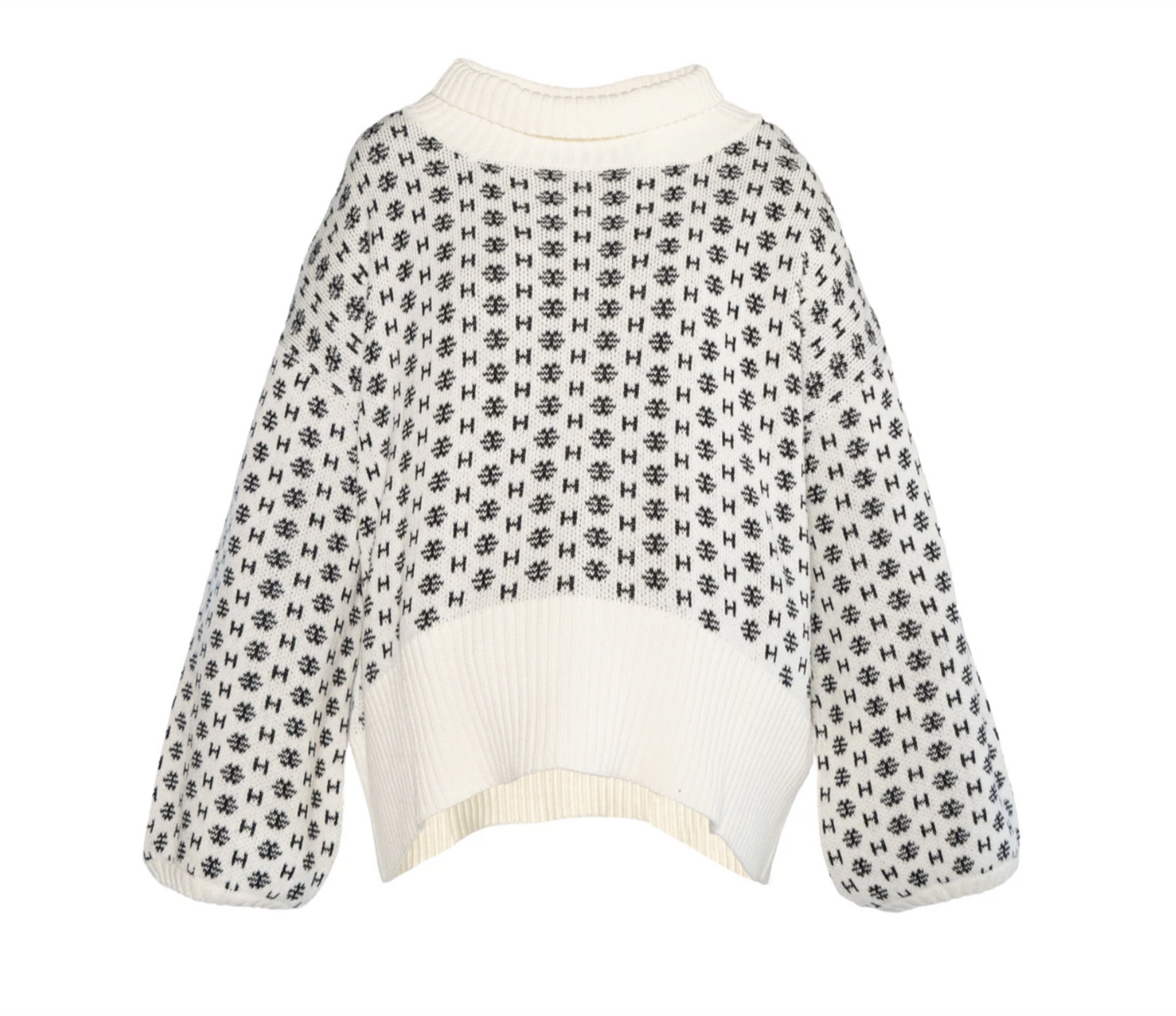 HÉST Logo Sweater White Alyssum