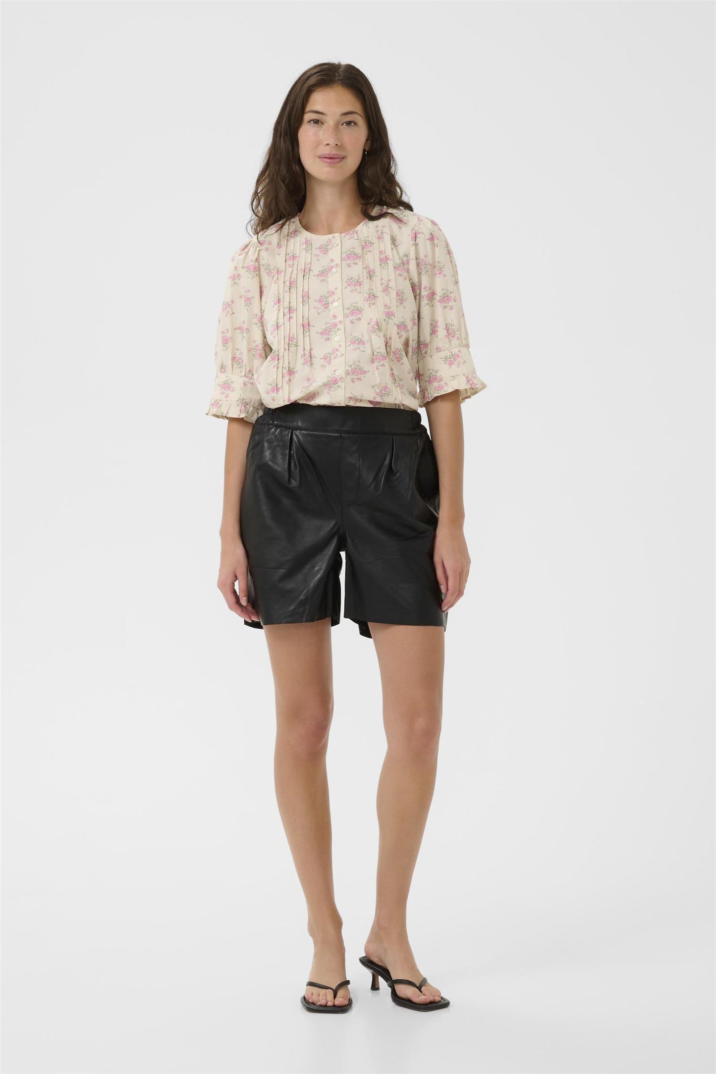 Culture Bit Canja Leather Shorts