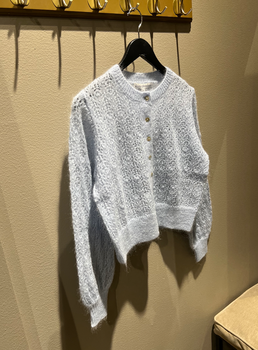 Dear Dharma Mohaire Aimi Cardigan Baby Blue