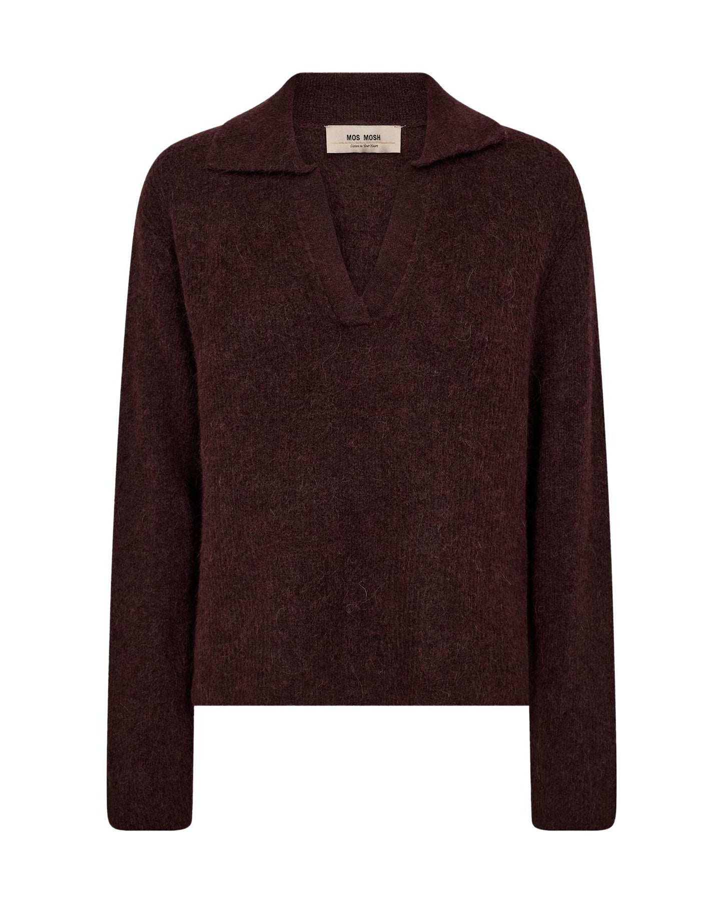 Mos Mosh Thora Aidy Polo Knit Fudge