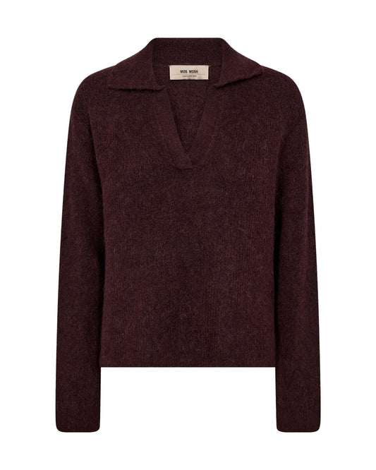 Mos Mosh Thora Aidy Polo Knit Fudge