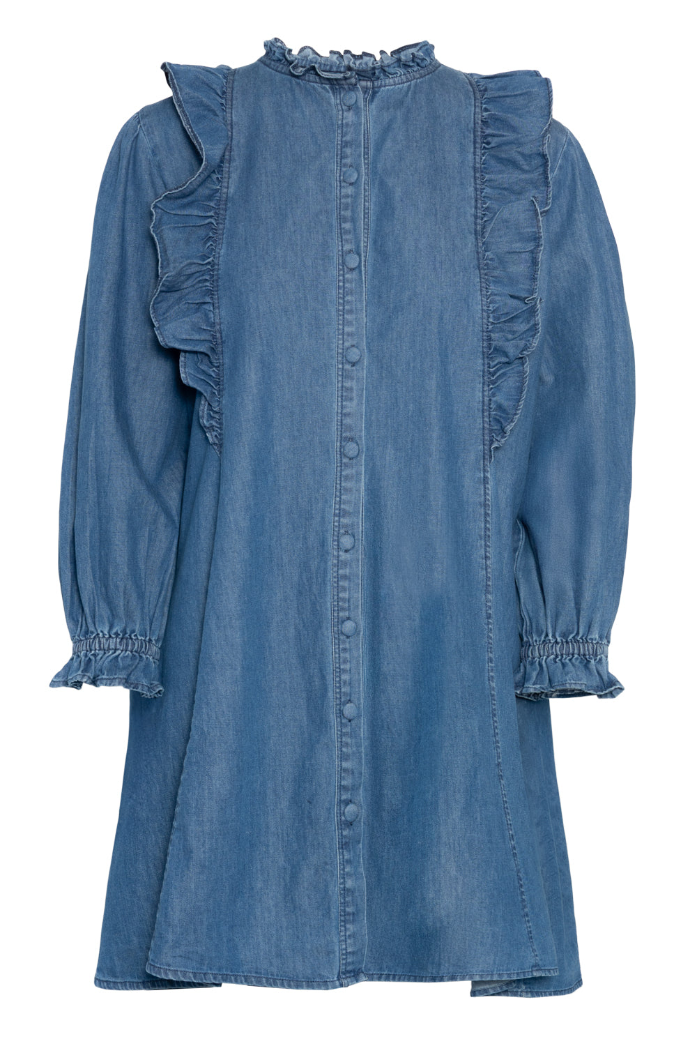 Rah Oslo Denim Dress Ruffle Denim