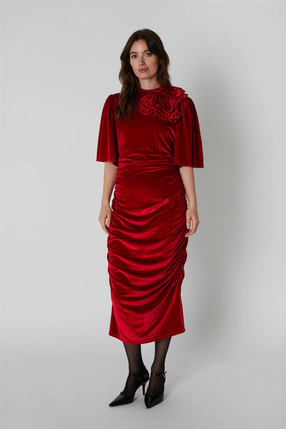 Rue de Femme Lena Dress Deep Red