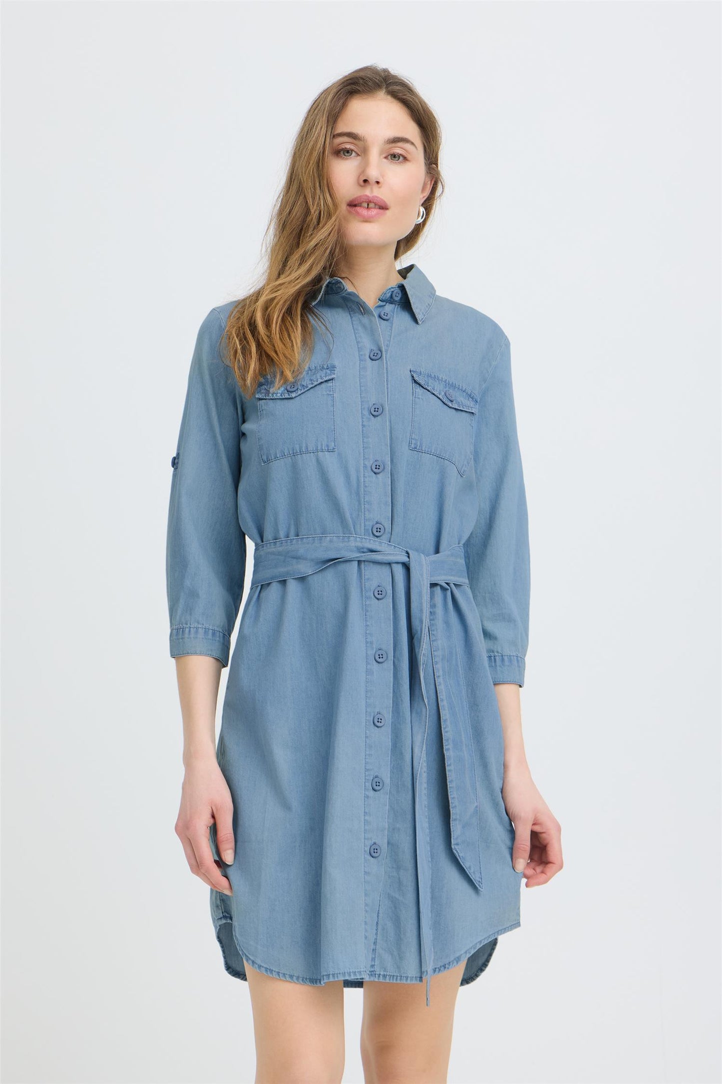 Pulz Jill Dress Light Blue Denim