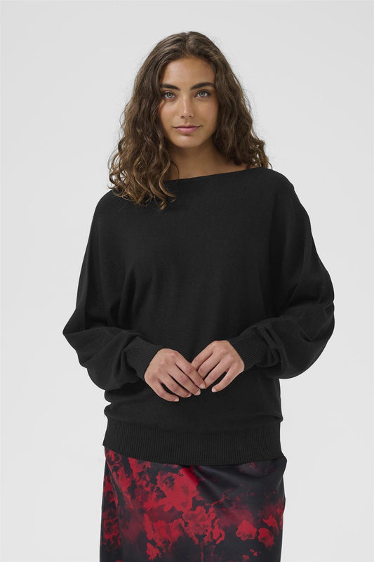Culture Fay Batwing Jumper Black